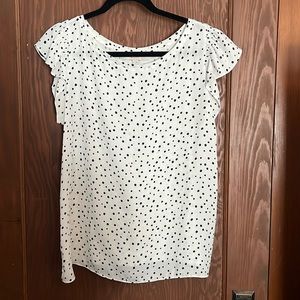 Loft mixed media blouse